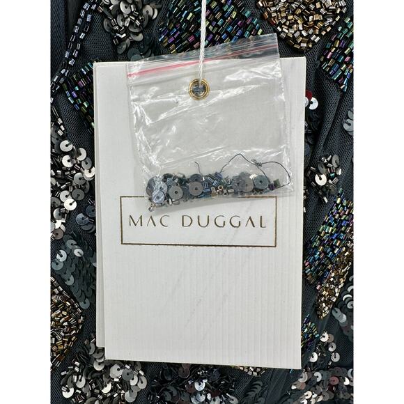 Mac Duggal Geo Embellished Midi Sheath Dress Size 12 Style 5472 - Picture 8 of 11